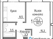 1-комнатная квартира, 31 м², 3/3 эт. Калуга