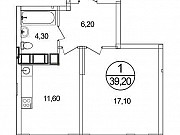 1-комнатная квартира, 39 м², 4/9 эт. Москва