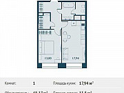 1-комнатная квартира, 48 м², 20/29 эт. Москва