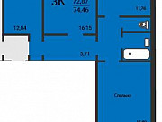 3-комнатная квартира, 75 м², 9/10 эт. Саратов