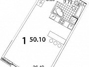 1-комнатная квартира, 50 м², 3/24 эт. Москва