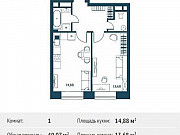 1-комнатная квартира, 40 м², 3/8 эт. Москва