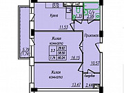 2-комнатная квартира, 60 м², 7/17 эт. Абакан