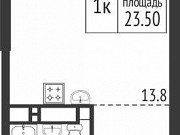 1-комнатная квартира, 23 м², 4/23 эт. Новороссийск