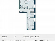 2-комнатная квартира, 57 м², 3/8 эт. Москва