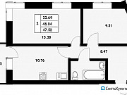 2-комнатная квартира, 47 м², 5/8 эт. Санкт-Петербург