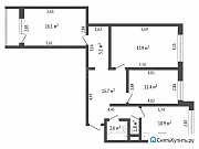 3-комнатная квартира, 80 м², 4/6 эт. Санкт-Петербург