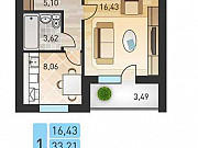 1-комнатная квартира, 35 м², 1/5 эт. Салават