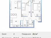 2-комнатная квартира, 51 м², 9/13 эт. Москва