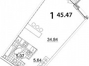 1-комнатная квартира, 45 м², 4/24 эт. Москва