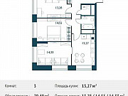 3-комнатная квартира, 70 м², 26/29 эт. Москва