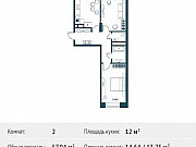 2-комнатная квартира, 57 м², 4/8 эт. Москва