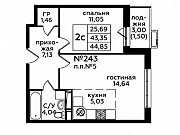 2-комнатная квартира, 44 м², 11/14 эт. Москва