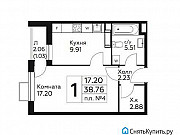 1-комнатная квартира, 38 м², 7/14 эт. Москва