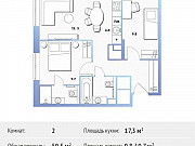 2-комнатная квартира, 50 м², 17/30 эт. Москва