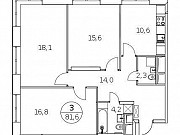 3-комнатная квартира, 81 м², 10/25 эт. Москва