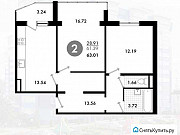 2-комнатная квартира, 61 м², 5/10 эт. Брянск