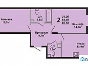 2-комнатная квартира, 66 м², 15/18 эт. Владимир