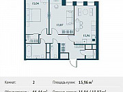 2-комнатная квартира, 66 м², 28/29 эт. Москва