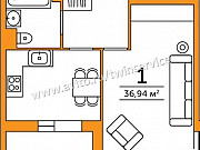 1-комнатная квартира, 38 м², 3/12 эт. Тула