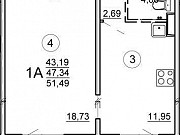 2-комнатная квартира, 51 м², 15/16 эт. Тверь