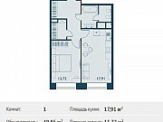 1-комнатная квартира, 49 м², 2/29 эт. Москва