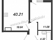 2-комнатная квартира, 40 м², 7/21 эт. Санкт-Петербург