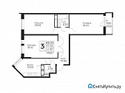 3-комнатная квартира, 77 м², 17/19 эт. Москва