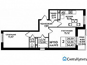 2-комнатная квартира, 54 м², 10/15 эт. Москва