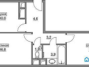 2-комнатная квартира, 55 м², 13/20 эт. Москва