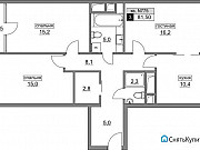 3-комнатная квартира, 81 м², 11/22 эт. Москва