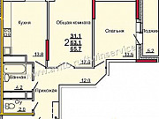 2-комнатная квартира, 65 м², 15/22 эт. Тула