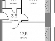 1-комнатная квартира, 35 м², 9/9 эт. Москва