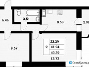 2-комнатная квартира, 43 м², 6/8 эт. Санкт-Петербург