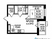 1-комнатная квартира, 32 м², 4/15 эт. Москва