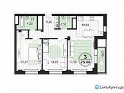 3-комнатная квартира, 76 м², 18/25 эт. Челябинск