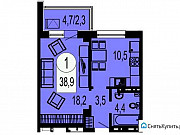 1-комнатная квартира, 39 м², 19/25 эт. Красноярск