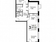 3-комнатная квартира, 67 м², 14/14 эт. Москва