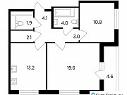 2-комнатная квартира, 60 м², 3/19 эт. Москва