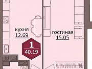 1-комнатная квартира, 40 м², 1/25 эт. Пермь