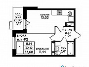 1-комнатная квартира, 33 м², 5/12 эт. Москва