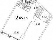 2-комнатная квартира, 65 м², 3/24 эт. Москва