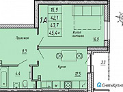 1-комнатная квартира, 42 м², 23/25 эт. Екатеринбург