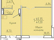 1-комнатная квартира, 41 м², 2/16 эт. Красноярск