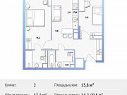 2-комнатная квартира, 52 м², 8/30 эт. Москва