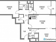 3-комнатная квартира, 79 м², 12/17 эт. Москва