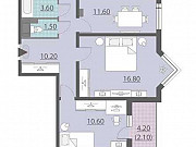 2-комнатная квартира, 56 м², 5/22 эт. Санкт-Петербург