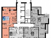 2-комнатная квартира, 68 м², 3/16 эт. Москва