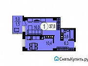 1-комнатная квартира, 37 м², 12/25 эт. Красноярск