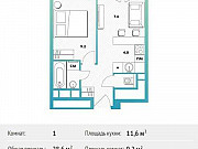 1-комнатная квартира, 28 м², 23/30 эт. Москва